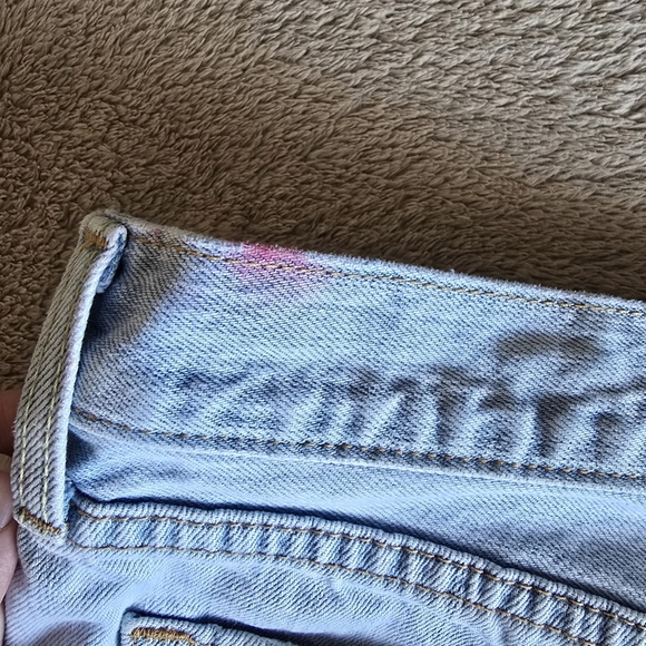 Levi's Blue Denim Mini Skirt with Distressed Look - Picture 11 of 12